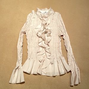 Pale Pink Silk Blend Allison Taylor Blouse Large